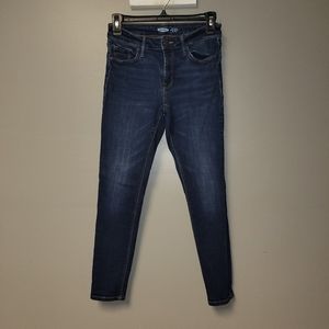 Women's OLD NAVY "ROCKSTAR" Super Skinny Mid-Rise Ankle Jeans Size 4 Petite